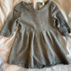 Gap kids grey glitter sweater dress